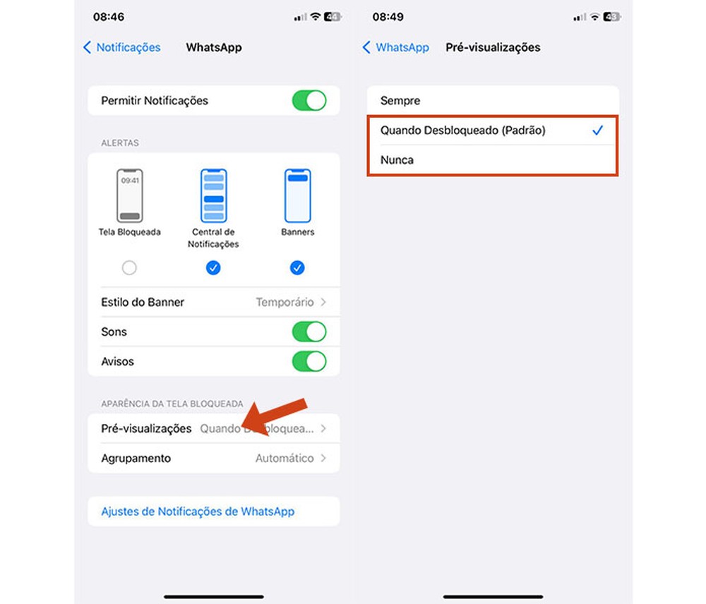 Como tirar notificação do WhatsApp que aparece na tela de bloqueio