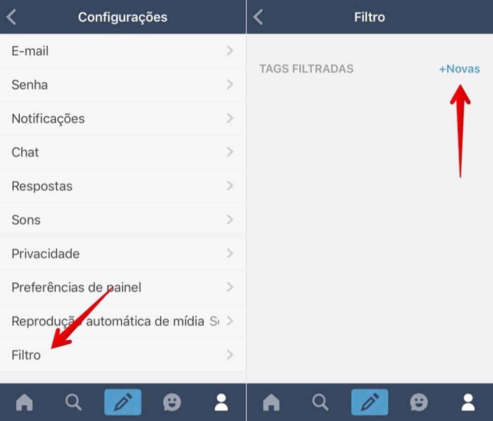 Como bloquear ou filtrar tag no Tumblr