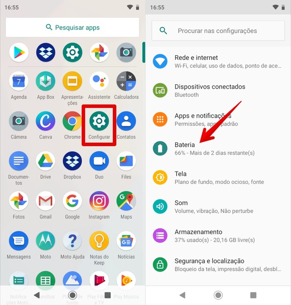 Como ativar a economia de bateria do Moto G 4 Plus