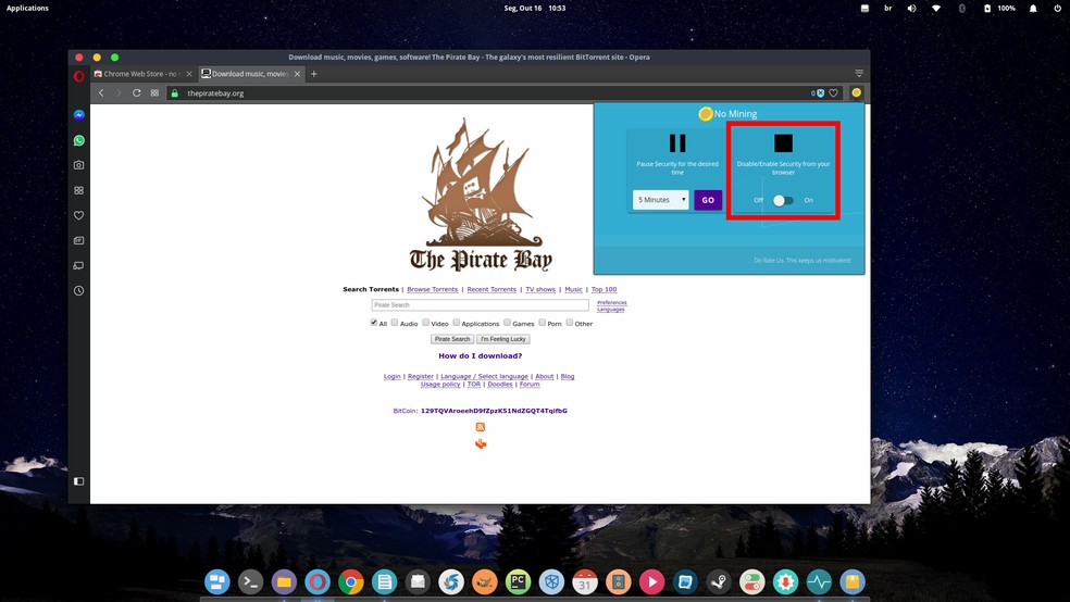 Pirate Bay' usa CPU de visitantes para minerar moedas virtuais