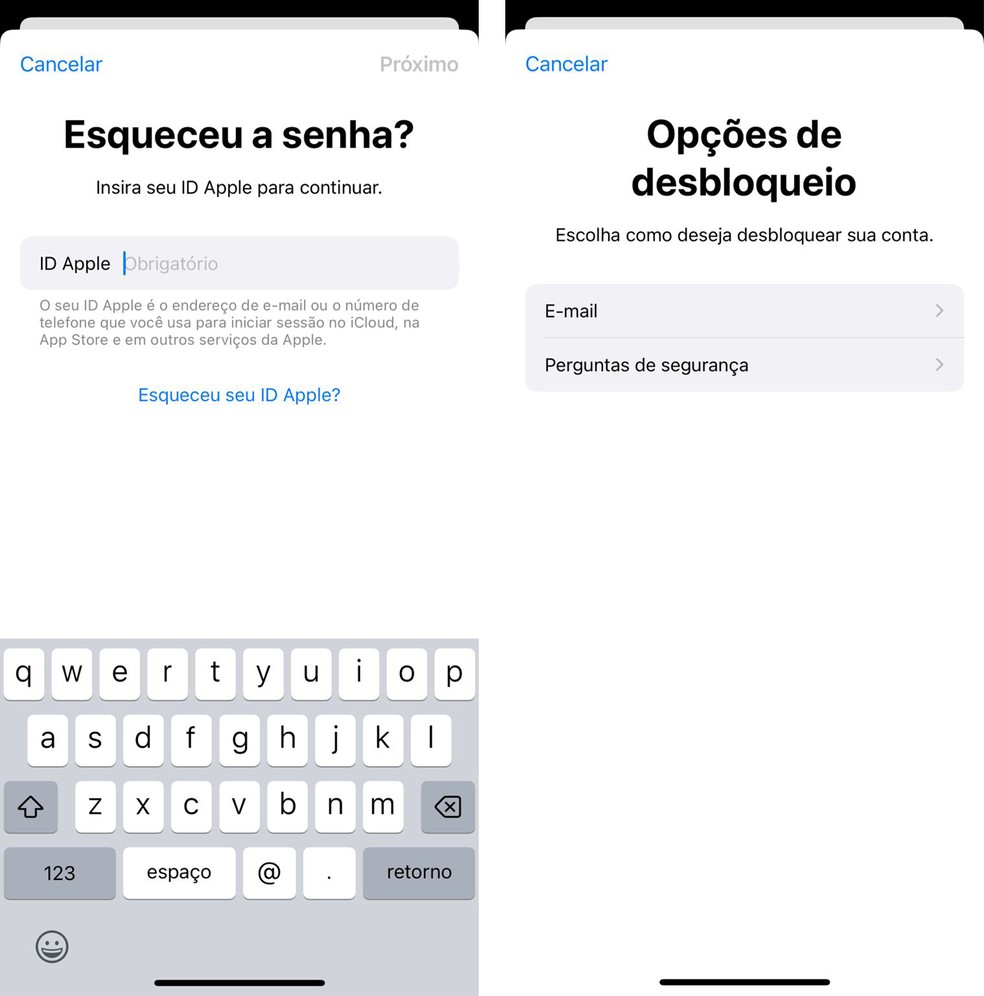 Se você esqueceu a senha do ID Apple - Suporte da Apple (BR)