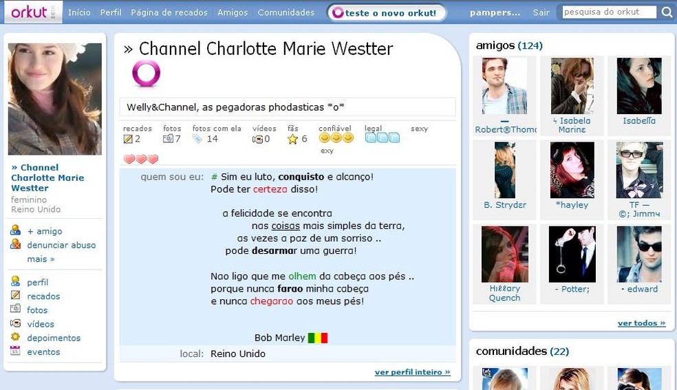 Manter um perfil fake e viver uma vida fake era comum no Orkut — Foto: Reprodução/Orkut