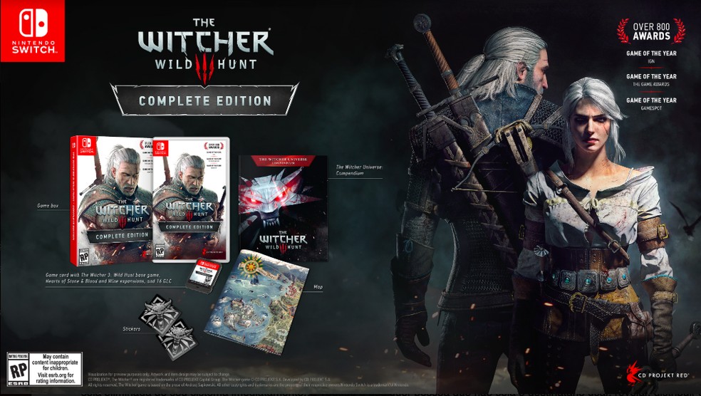Witcher 3 chega ao Switch em edição completa — Foto: Divulgação/Nintendo