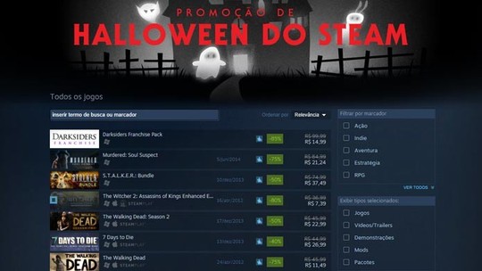 Steam Sale de Halloween: confira a data de início da promoção