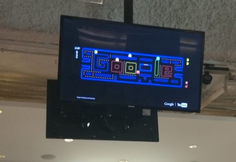 Brincadeira do Google com Pac-Man: Apesar de respeitar o passado, gerente da empresa já imagina o futuro dos jogos digitais (Foto: Pedro Zambarda/TechTudo) — Foto: TechTudo