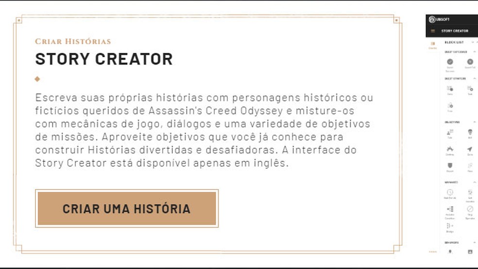 Como criar histórias em Assassin's Creed Odyssey no Story Creator Mode