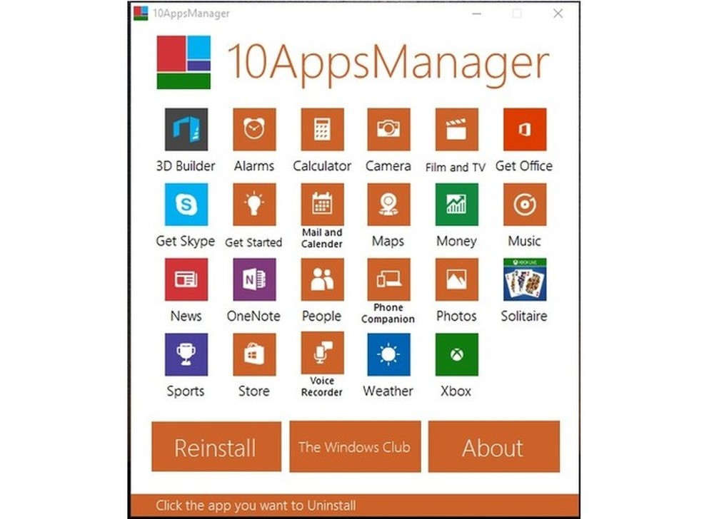 10AppsManager remove apps nativos do Windows 10 que ocupam espaço