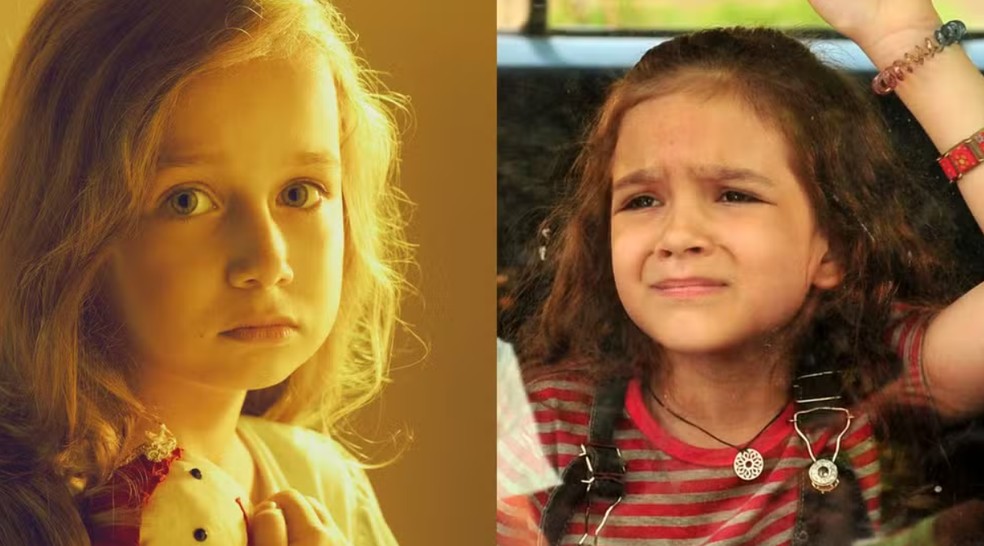 Leyla (criança) como Rita/Nina — Foto: Reprodução/Gshow