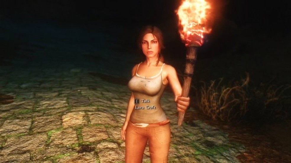Fã Cria Mod De Skyrim Que Adiciona Lara Croft Como Companheira De.