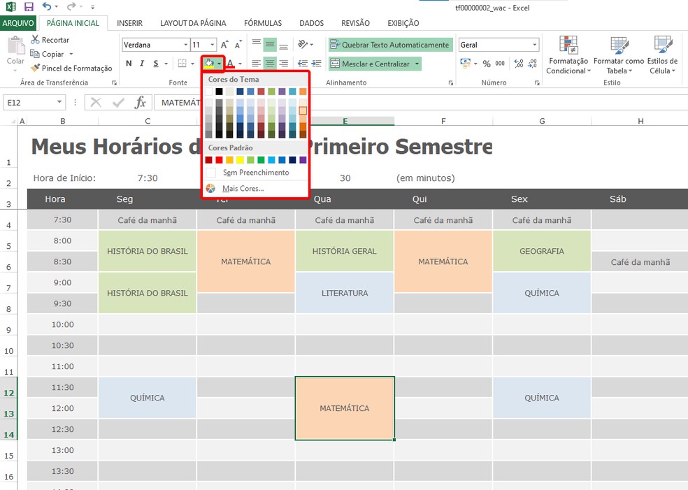 Planilha de estudos: como baixar e personalizar modelo no Excel