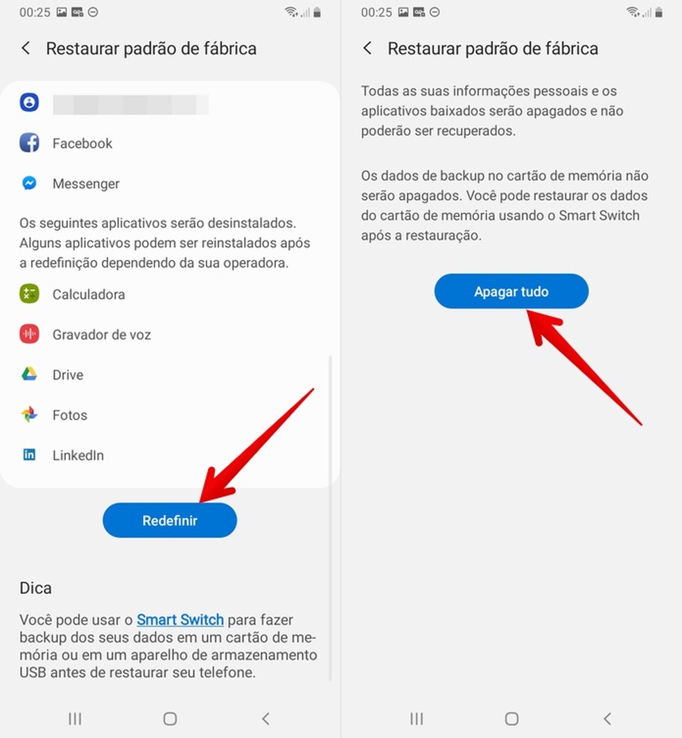 Como resetar celular Samsung