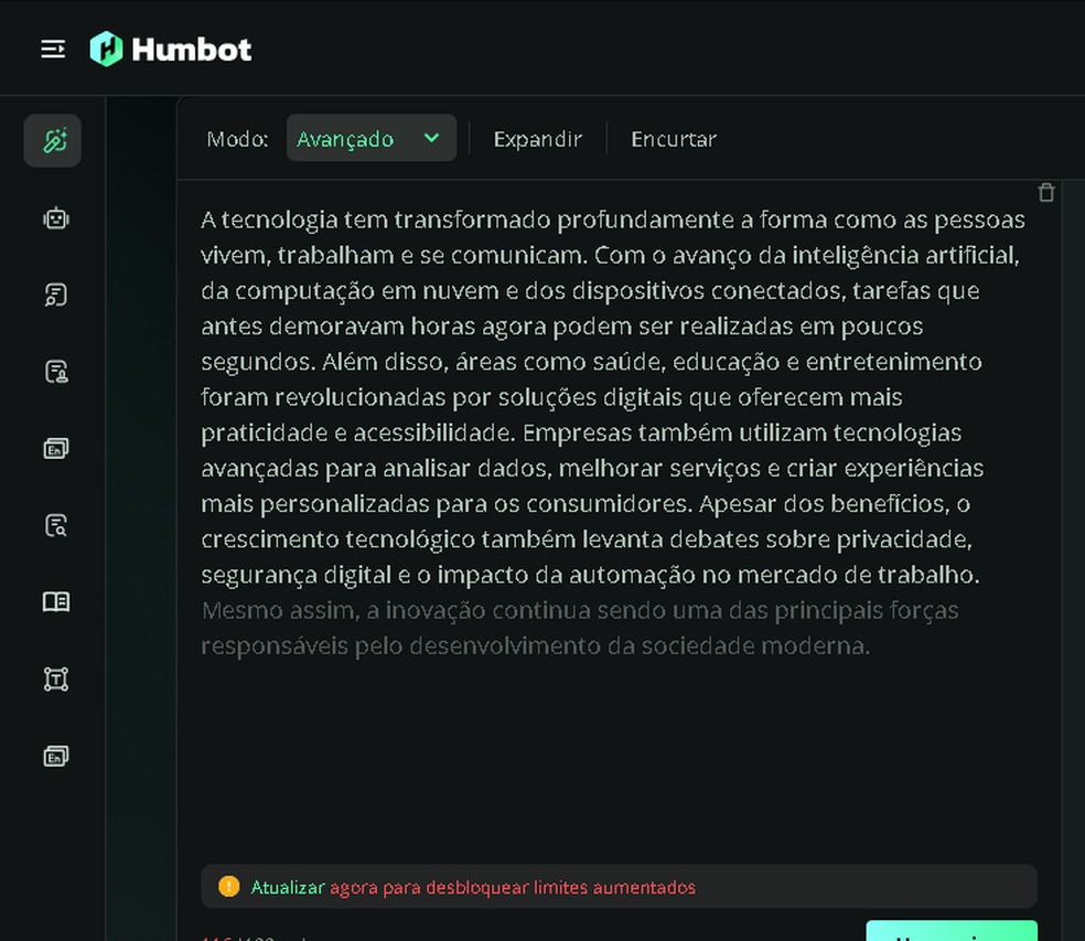  Reprodução/Humbot AI