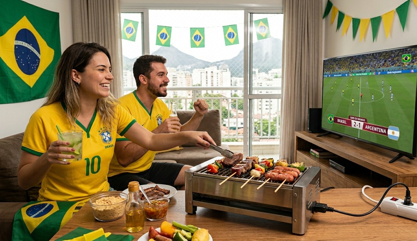Churrasqueira elétrica na Copa: 6 dicas para evitar aumento na conta de luz