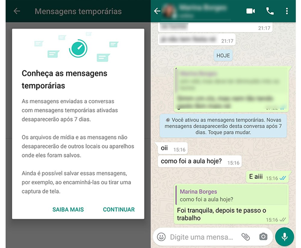 WhatsApp: 5 coisas que você deve saber sobre as mensagens temporárias