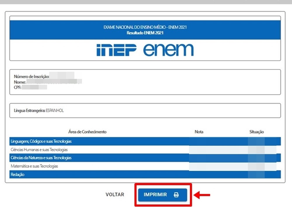 Resultado do Enem 2021: como ver a nota da prova no site do Inep
