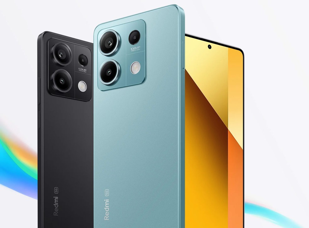 Redmi Note 13 5G está disponível nas cores verde, azul e preto — Foto: Divulgação/Xiaomi