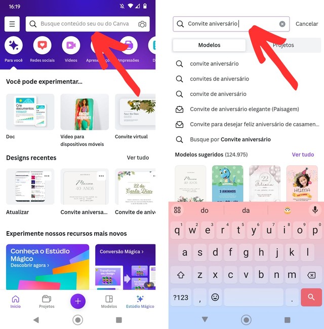 Como fazer um convite interativo no Canva pelo celular