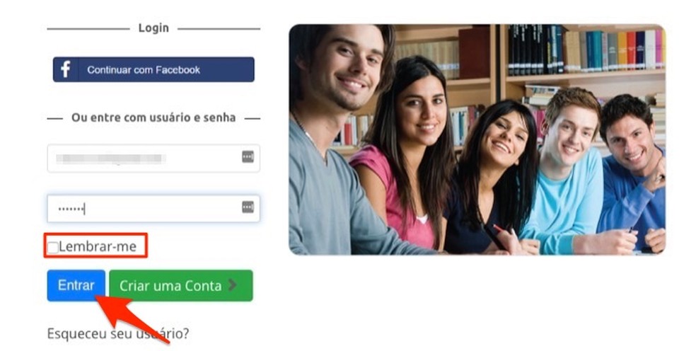 Ação para acessar a plataforma de cursos do site Brasil Mais TI — Foto: Reprodução/Marvin Costa