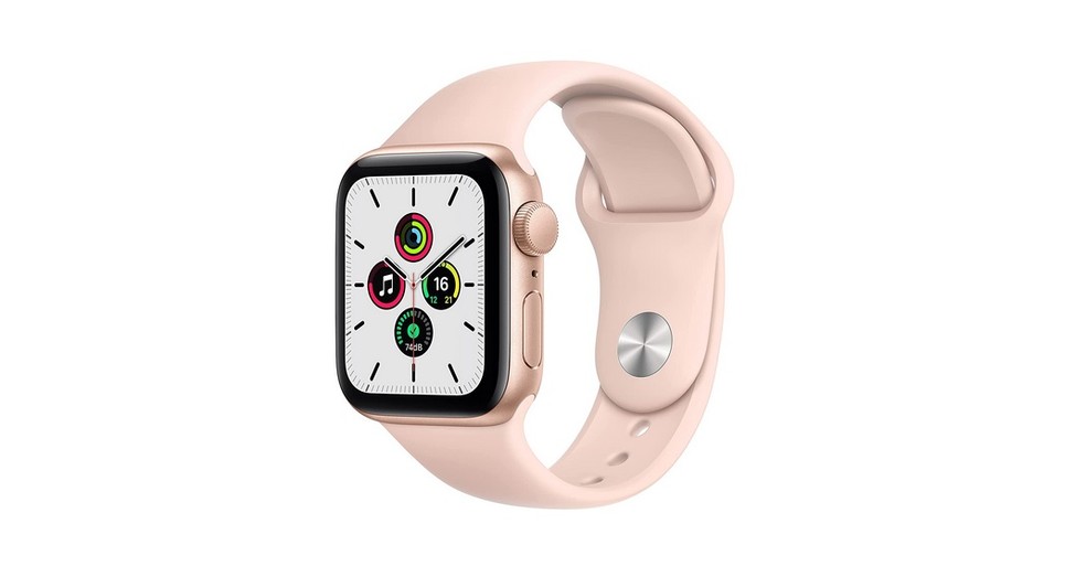 Este modelo de Apple Watch SE vem com GPS e permite conexão com as redes móveis — Foto: Divulgação/Apple