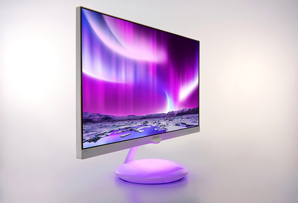 Novo monitor da Philips tem 27 polegadas e reproduz luzes da tela na base