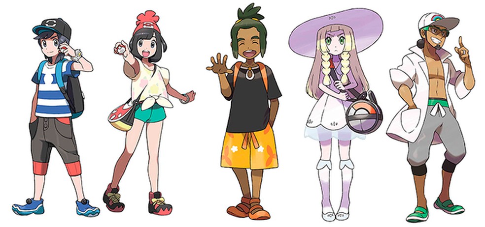 Pokémon Sun & Moon: visual e descrição dos personagens > [PLG]