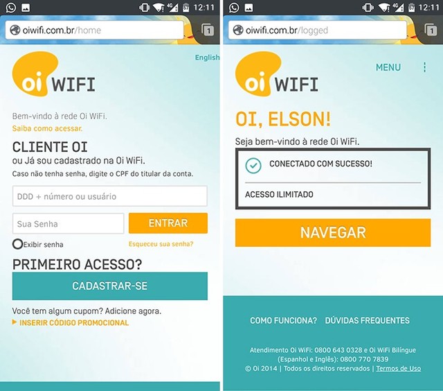 Como acessar o Oi WiFi pelo celular Android ou iPhone sem app