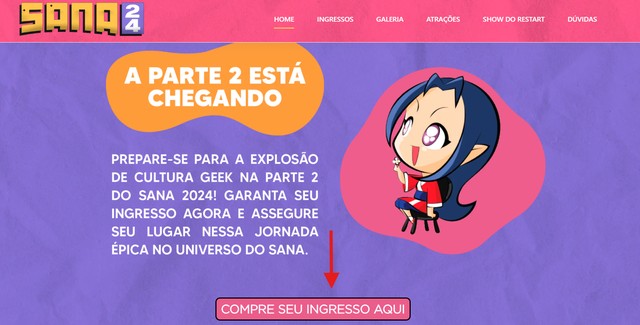 SANA 2024: veja programação e como comprar ingressos para a feira geek