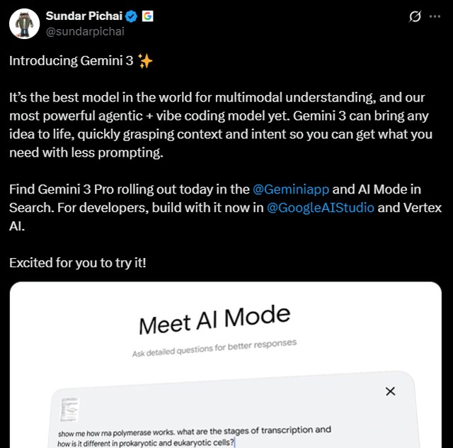 Gemini 3: Google lança IA com recordes de desempenho; veja novidades