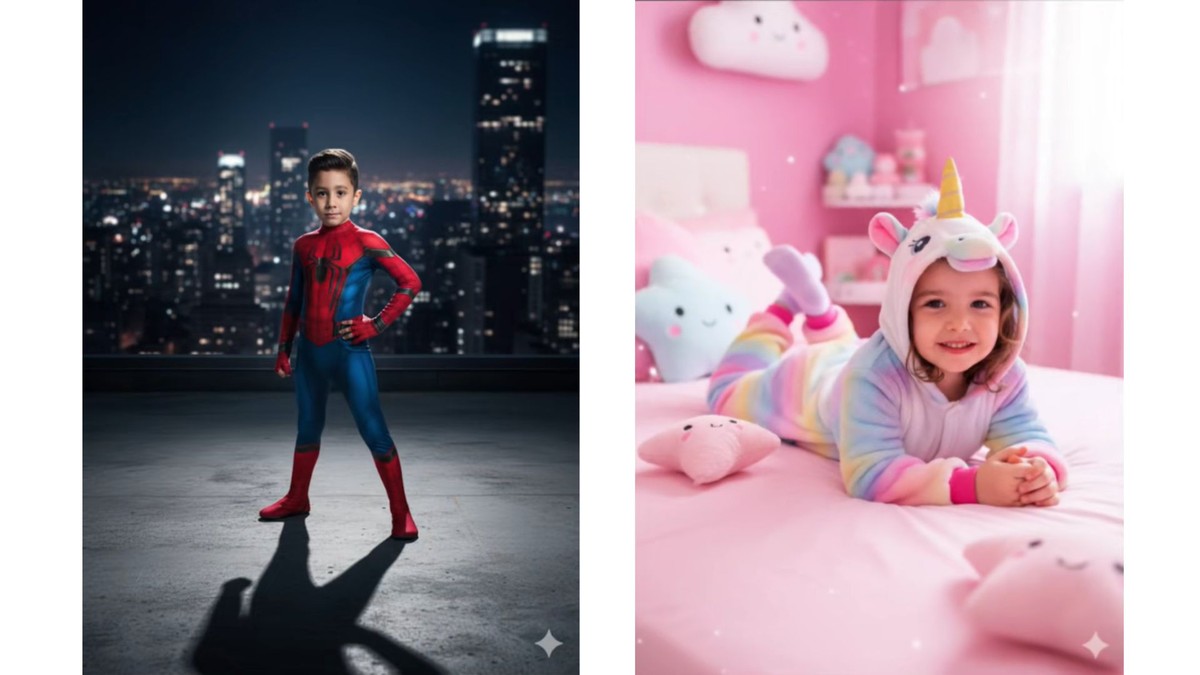 Prompt para ensaio fotográfico infantil no Gemini; veja como fazer a trend