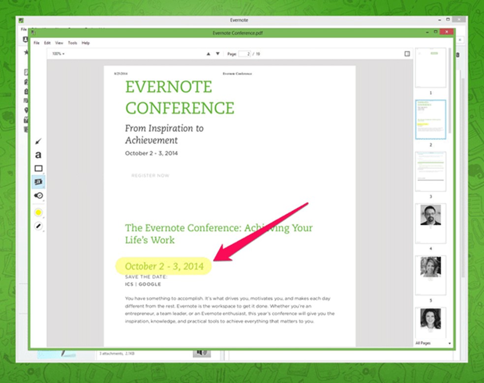 Usuários premium e business podem fazer anotações em PDF no Evernote (Foto: Divulgação/Evernote) — Foto: TechTudo