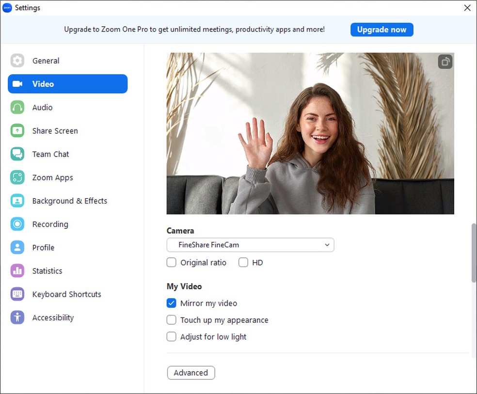 Configure e teste vídeo, áudio e outros recursos importantes na plataforma que for utilizar — Foto: Reprodução/Fineshare.com