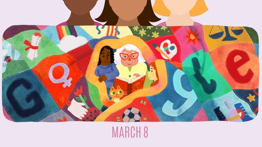 Dia Internacional das Mulheres é tema do Google Doodle de hoje (8); veja