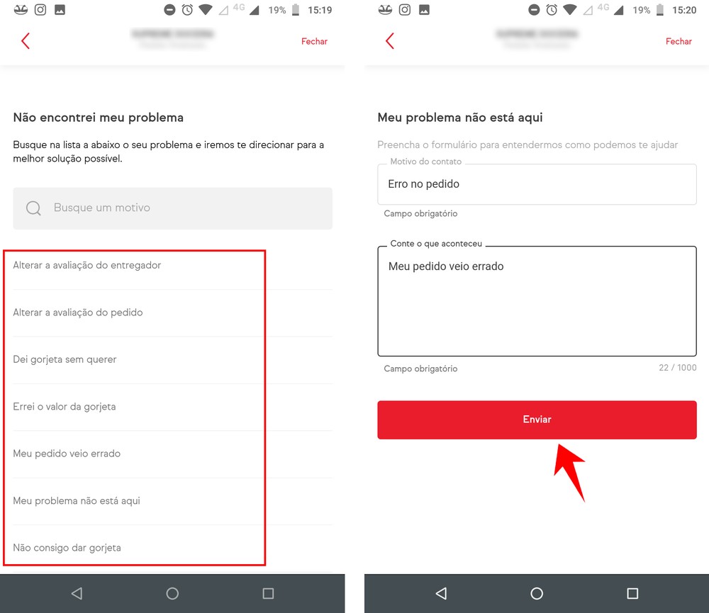 Como entrar em contato com o iFood pelo chat do aplicativo