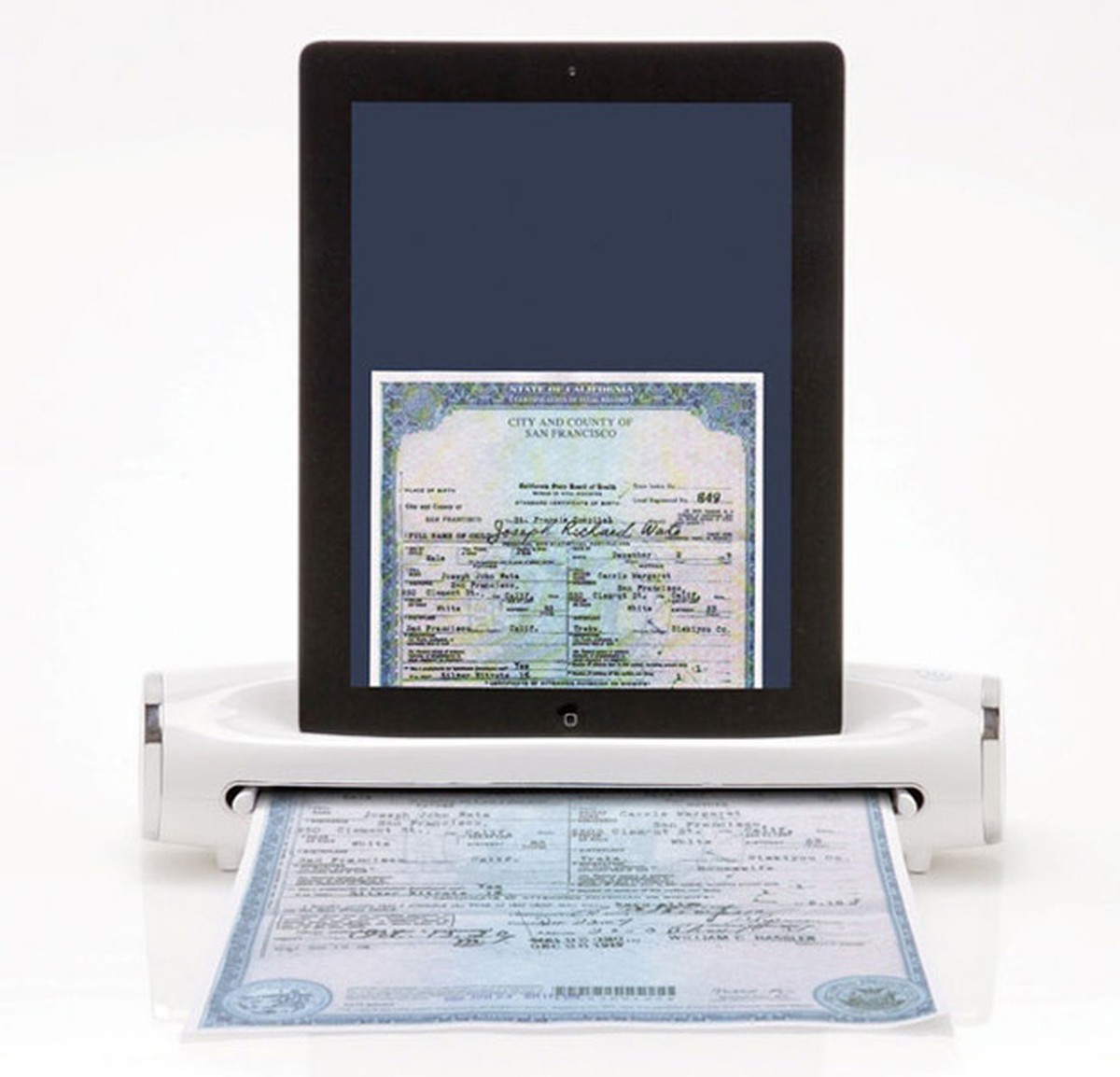 Dock portátil para iPad faz scaneamento de documentos