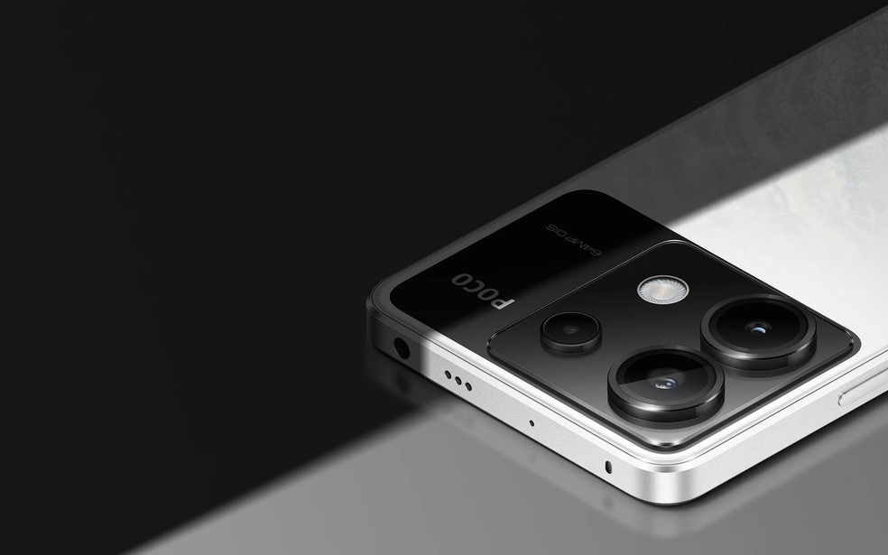 Conjunto de câmeras traseiras do Poco X6 tem 68, 8 e 2 MP — Foto: Reprodução/Xiaomi