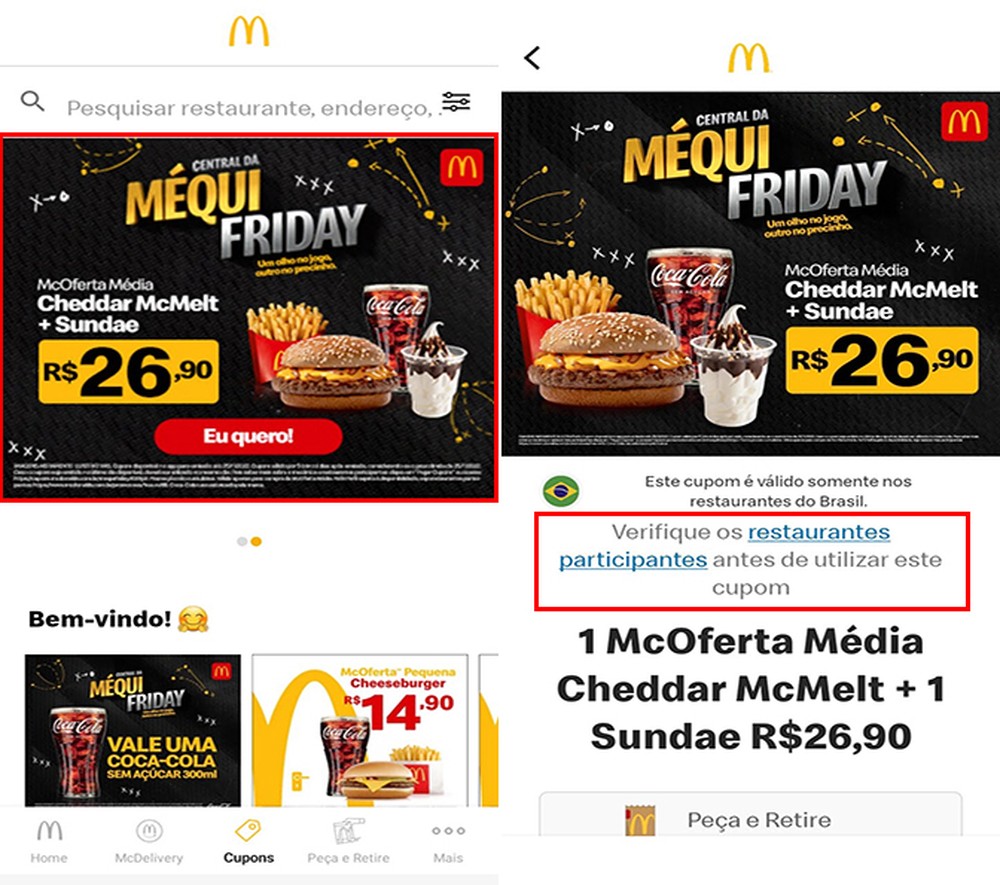 Promoção de Black Friday McDonald’s: como ganhar cupons e lanche grátis