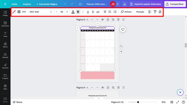 Planner 2024 para imprimir: como fazer agenda personalizada no Canva