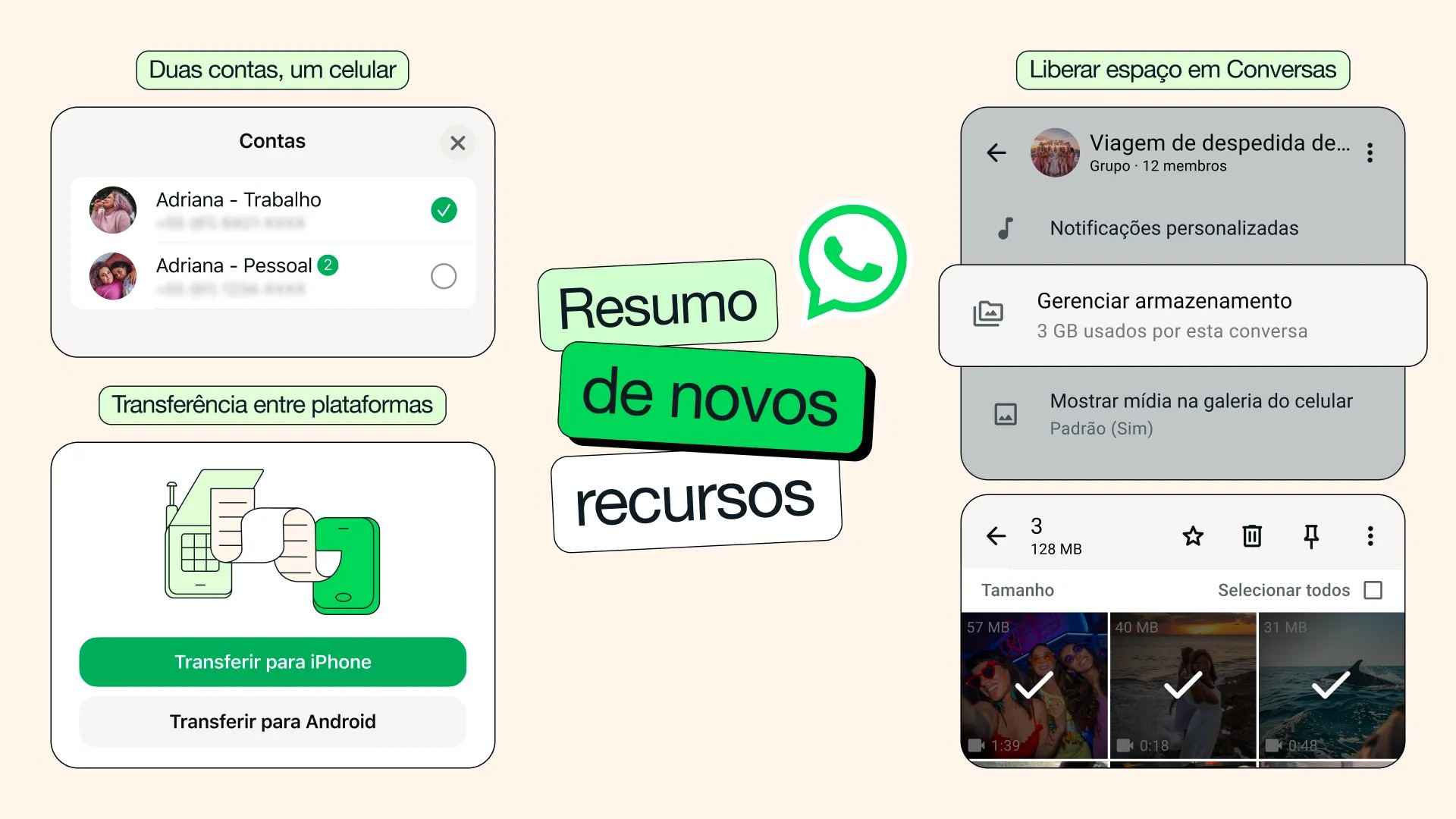 WhatsApp libera múltiplas contas e transferência de dados de iOS e Android