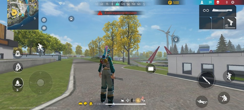 Gameplay de Free Fire — Foto: Reprodução/Pietra Gomes