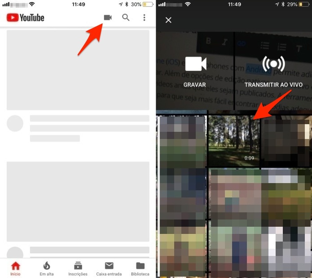 Como postar vídeos no YouTube com trilha sonora pelo celular