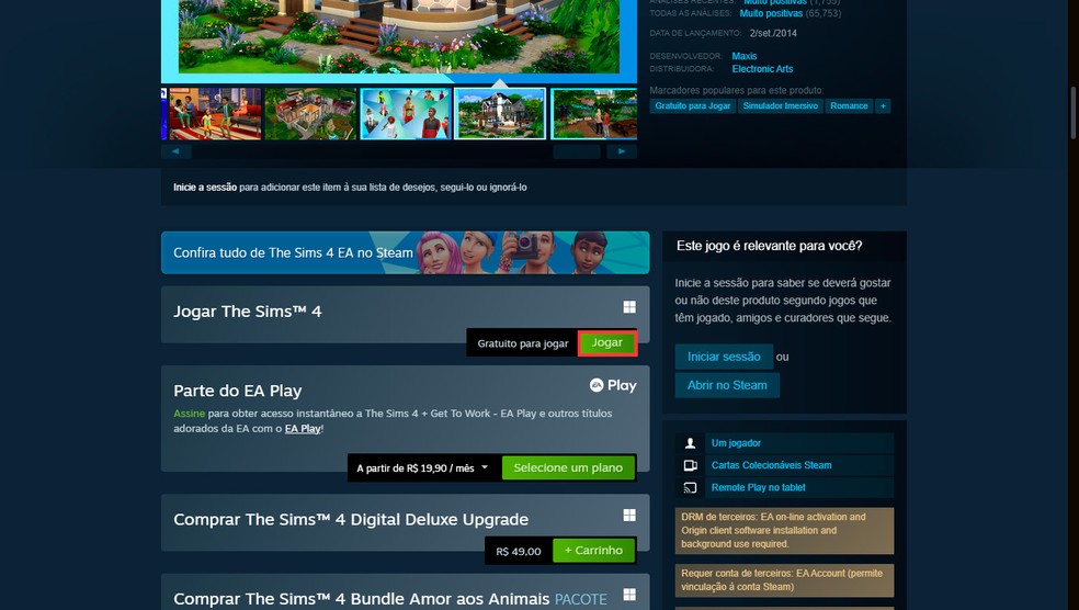 Baixe de graça! The Sims 4 fica disponível sem custo em versão