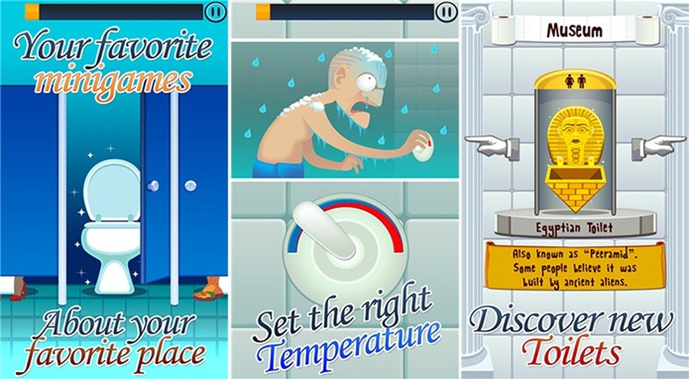 Toilet Time é um divertido jogo para WIndows Phone repleto de mini games engraçados (Foto: Divulgação/Windows Phone Store) — Foto: TechTudo