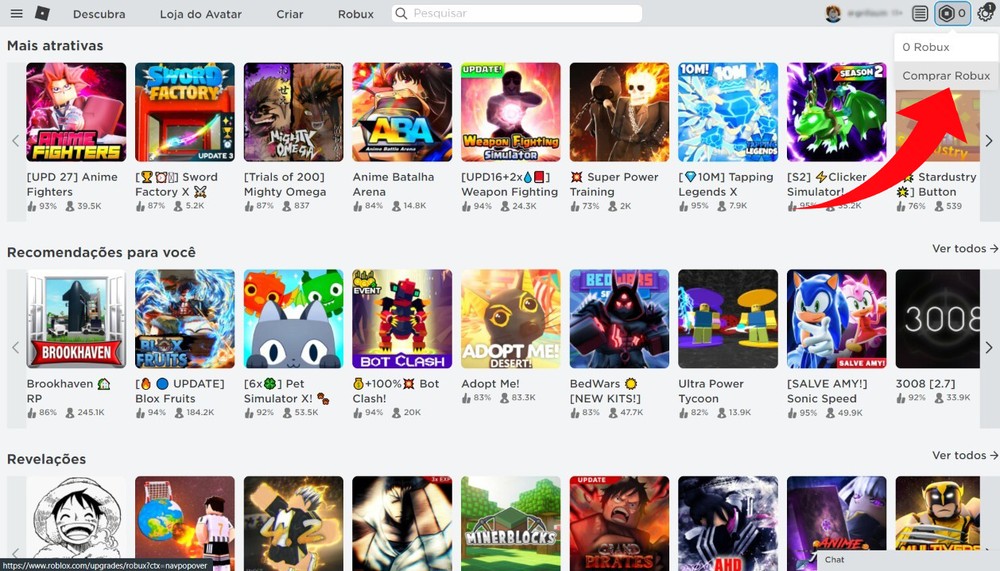 Como comprar Robux no Roblox