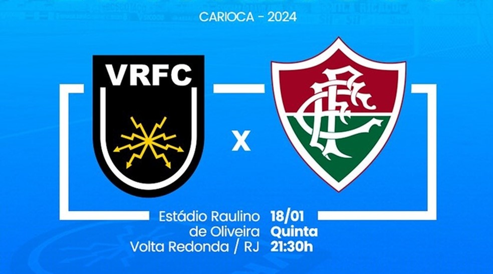 Volta Redonda x Fluminense ao vivo: partida do Campeonato Carioca 2024 será transmitida online e grátis no BandPlay — Foto: Reprodução/Instagram Volta Redonda