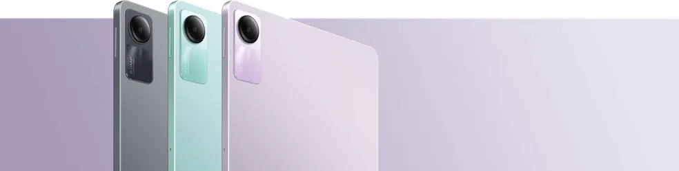 Redmi Pad SE vem com três cores — cinza, verde e lilás — Foto: Reprodução/Xiaomi
