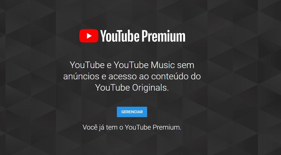 YouTube Premium chegou ao Brasil e oferece recursos exclusivos — Foto: Reprodução/ Taysa Coelho