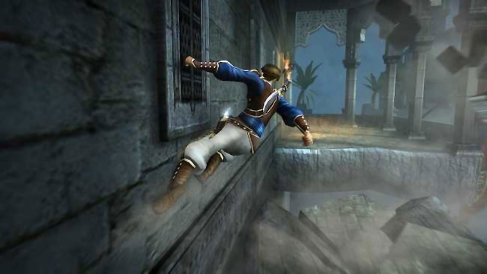 Prince of Persia: The Sands of Time marcou a modernização da série com novos movimentos acrobáticos, entre eles a icônica corrida na parede — Foto: Divulgação/Ubisoft