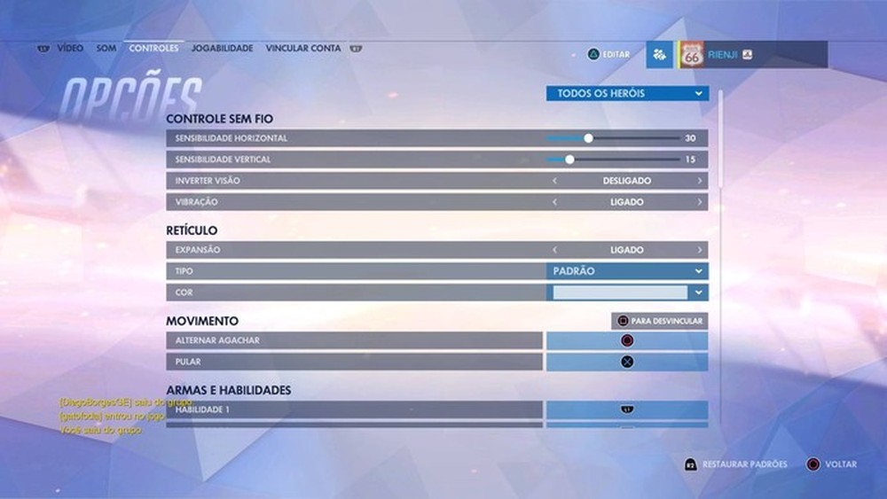 Como acessar o menu com funções escondidas em Overwatch