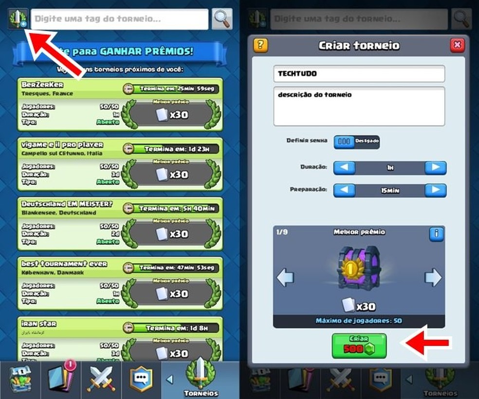 Clash Royale: Como criar e participar de Torneios