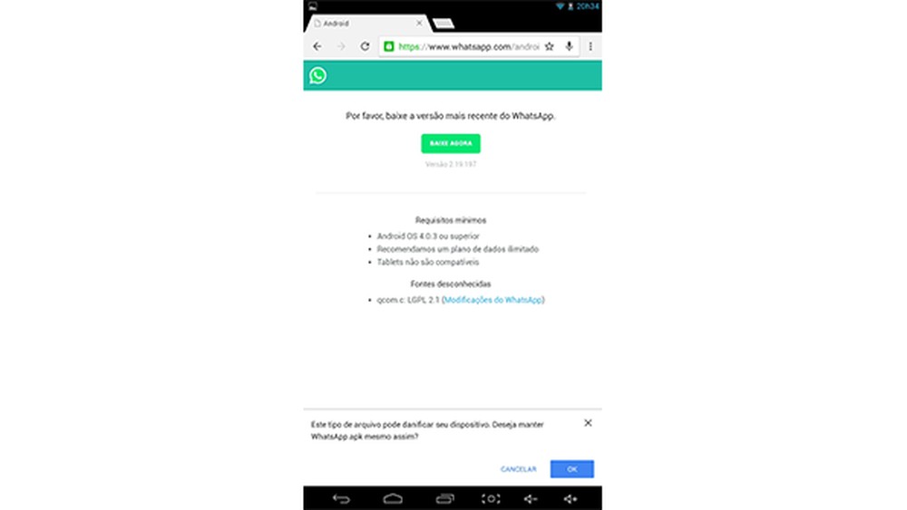 Como usar o WhatsApp para tablet com duas dicas simples e grátis